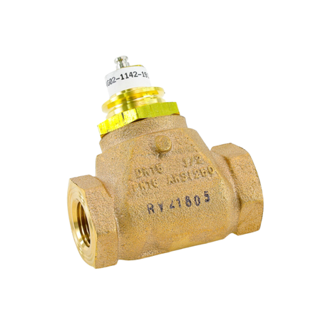 Johnson Controls VG7241CS 1/2" NPT Connection Size, 2 Way, Equal Percentage Flow, Slotted Stem and Small Bonnet and Push Down To Close Action, Union Globe, Valve