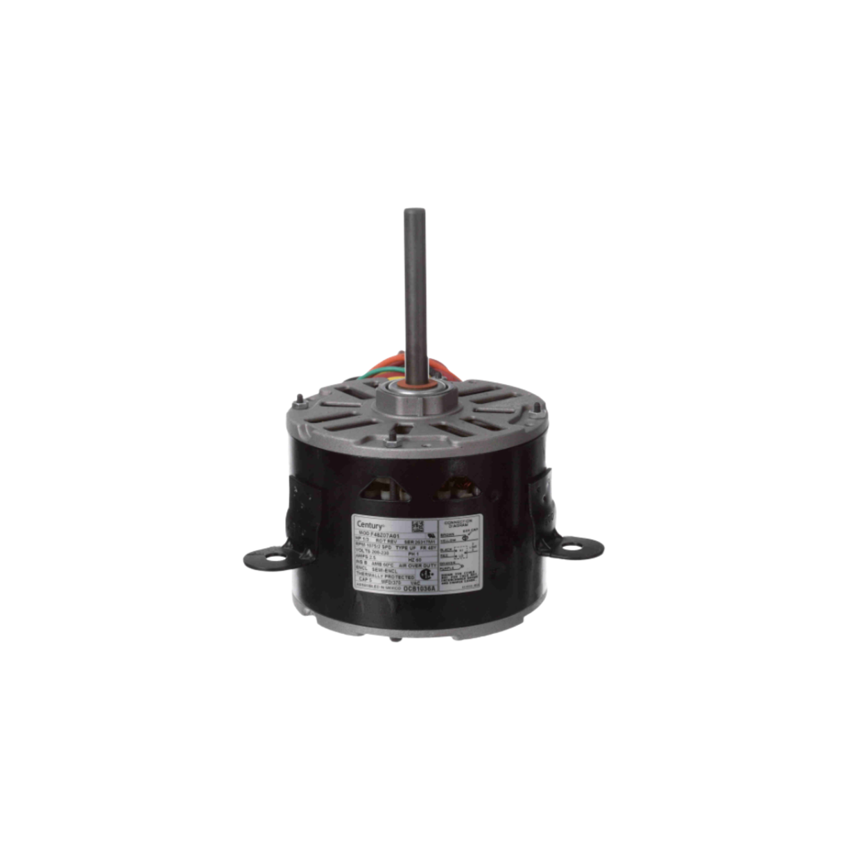 Regal Rexnord - Century Motors OCB1036A 208-230 V 60 Hz 1075 RPM 1/3 HP Reversible Motor