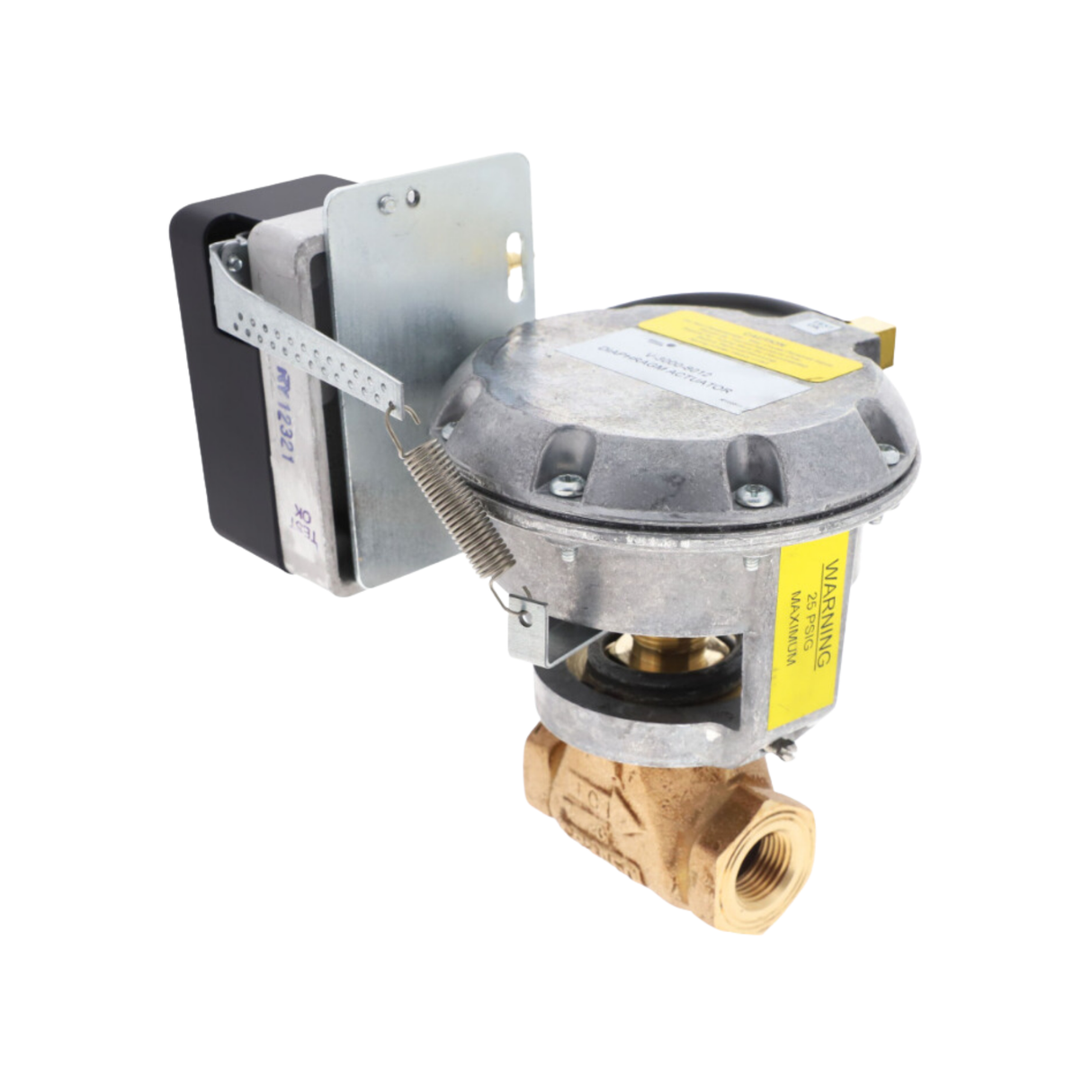 Johnson Controls VG7241CT+3008DP 1/2" NPT Connection Size, Equal Percentage Flow, Valve Assembly with 4PSI - 8PSI Spring Range Spring Return Exposed Pneumatic Actuator with Positioner