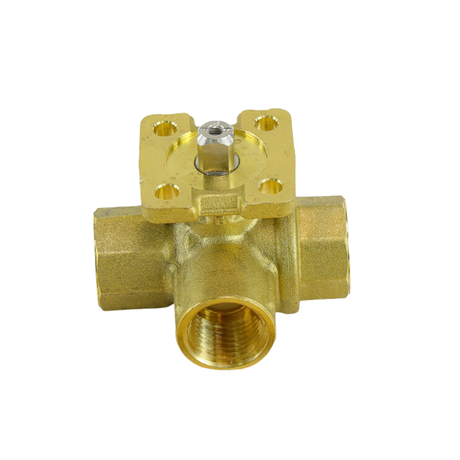 Johnson Controls VG1841AD 1/2" NPT Connection Size, 3 Way, Equal Percentage Flow, Ball Valve