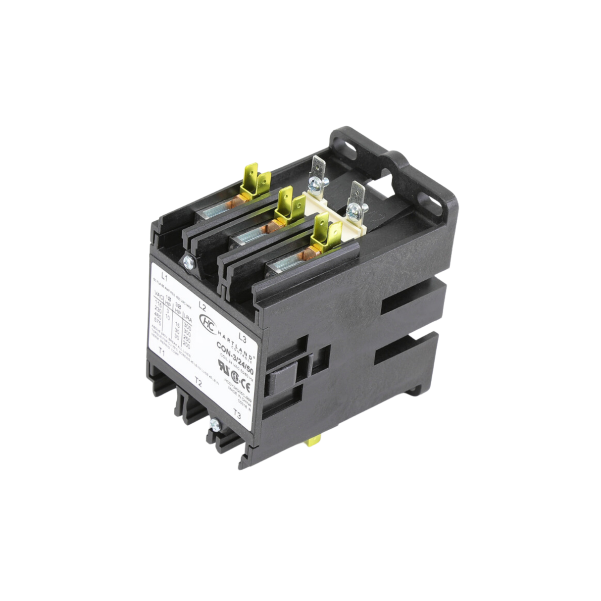 Hartland Controls CON-3/24/50 24 VAC 50/60 Hz 3-Pole Contactor