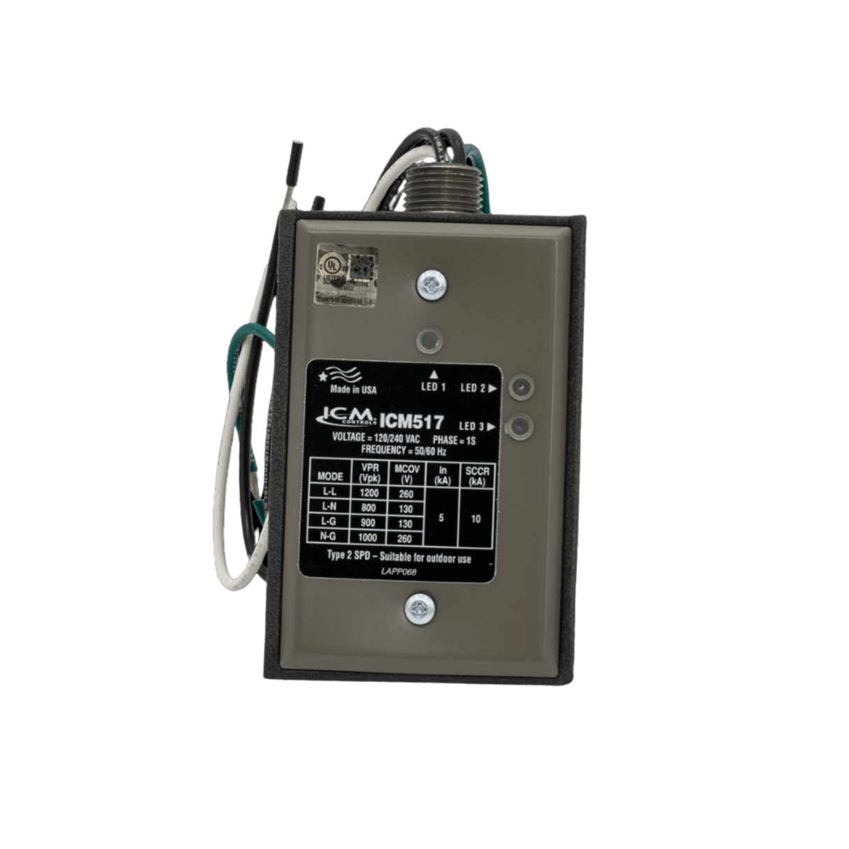 ICM Controls ICM517A 120/240V, 100,000A Max Surge Current, 1 Phase, Surge Protection Device