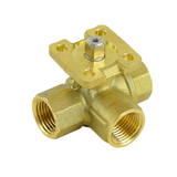 Johnson Controls VG1841AD 1/2" NPT Connection Size, 3 Way, Equal Percentage Flow, Ball Valve