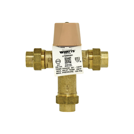 Watts 0559119 3/4" Female NPT 20 GPM at 125 PSI 80 to 120 Degrees F Thermostatic Mixing Valve