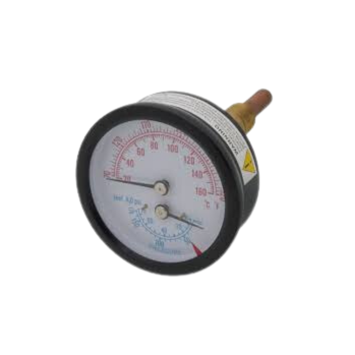 Utica-Dunkirk 1260006SP 70 to 320 Degrees F, 0 to 75 PSI 1/4" NPT Temperature Pressure Gauge