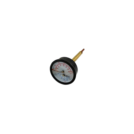 Utica-Dunkirk 240005246 70 to 320 Degrees F, 0 to 75 PSI 5" Stem Temperature Pressure Gauge