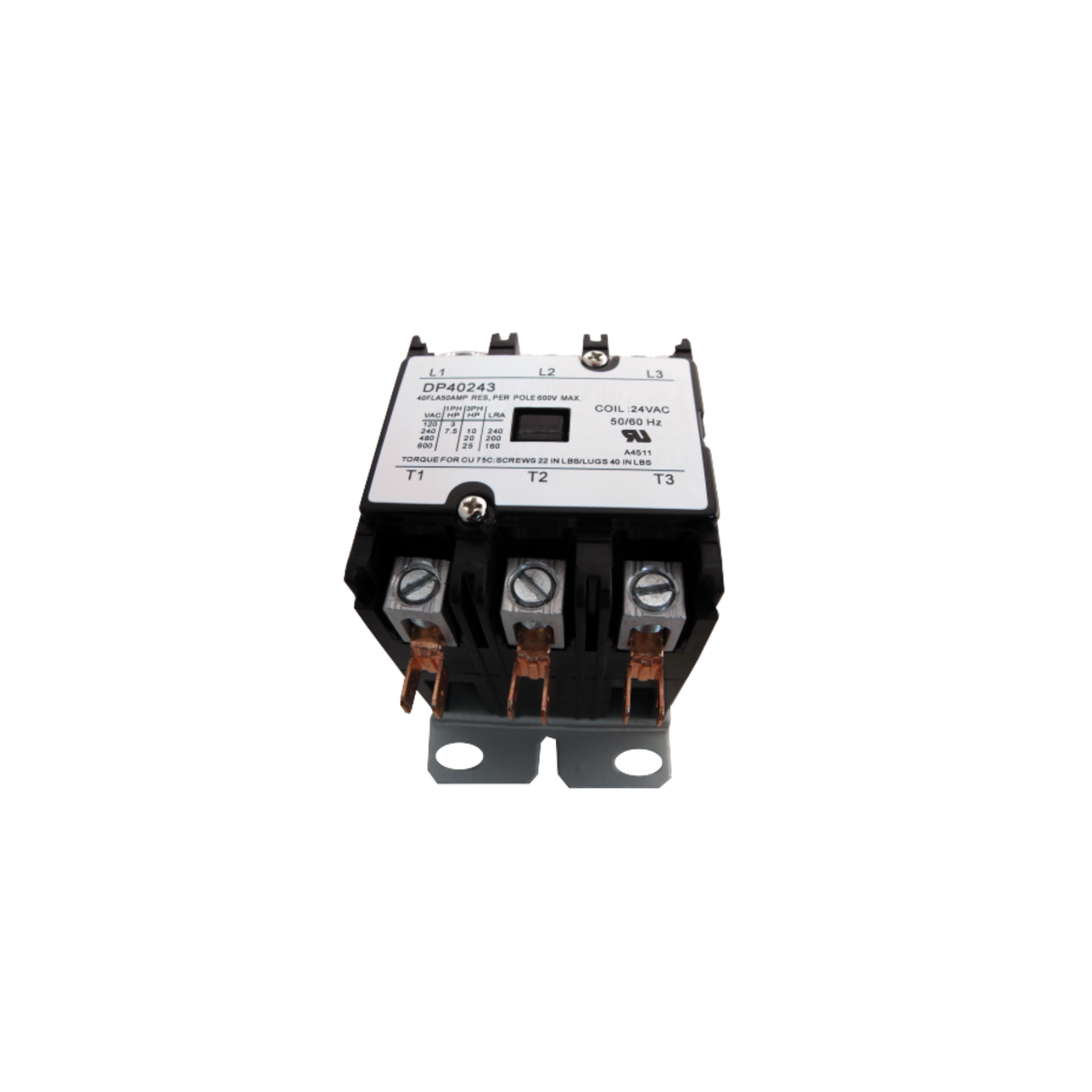 Supco DP40243 24 V 40 A 3-Pole Contactor