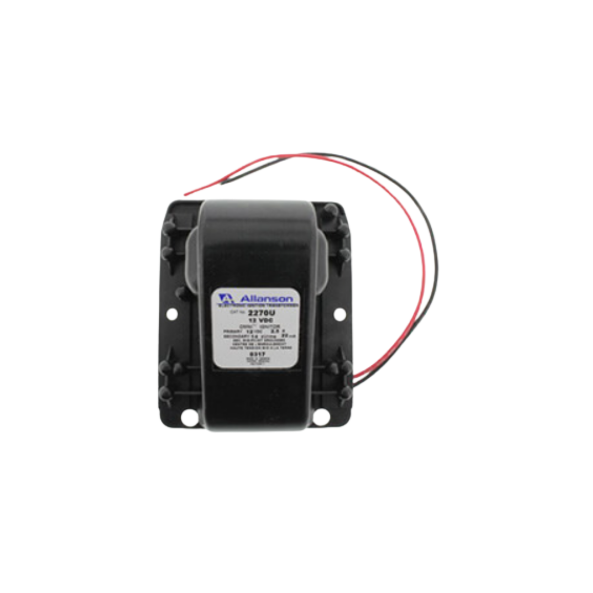 Allanson Transformers 2270-U Primary Voltage 12 V DC, Secondary Voltage 17500V AC (peak) @ 150 V Universal Electronic Ignitor