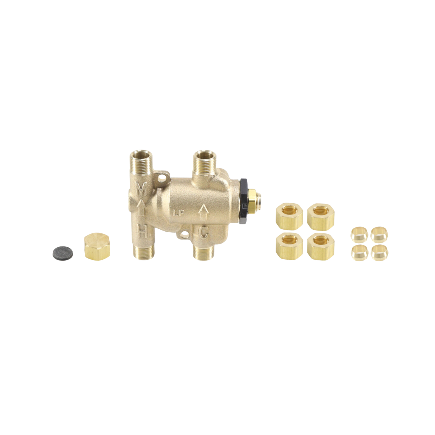 Watts 0204152 LFUSG-B Series, 2.25 GPM Capacity, 3/8" Connection, 150 PSI Max, Thermostatic Mixing Valve