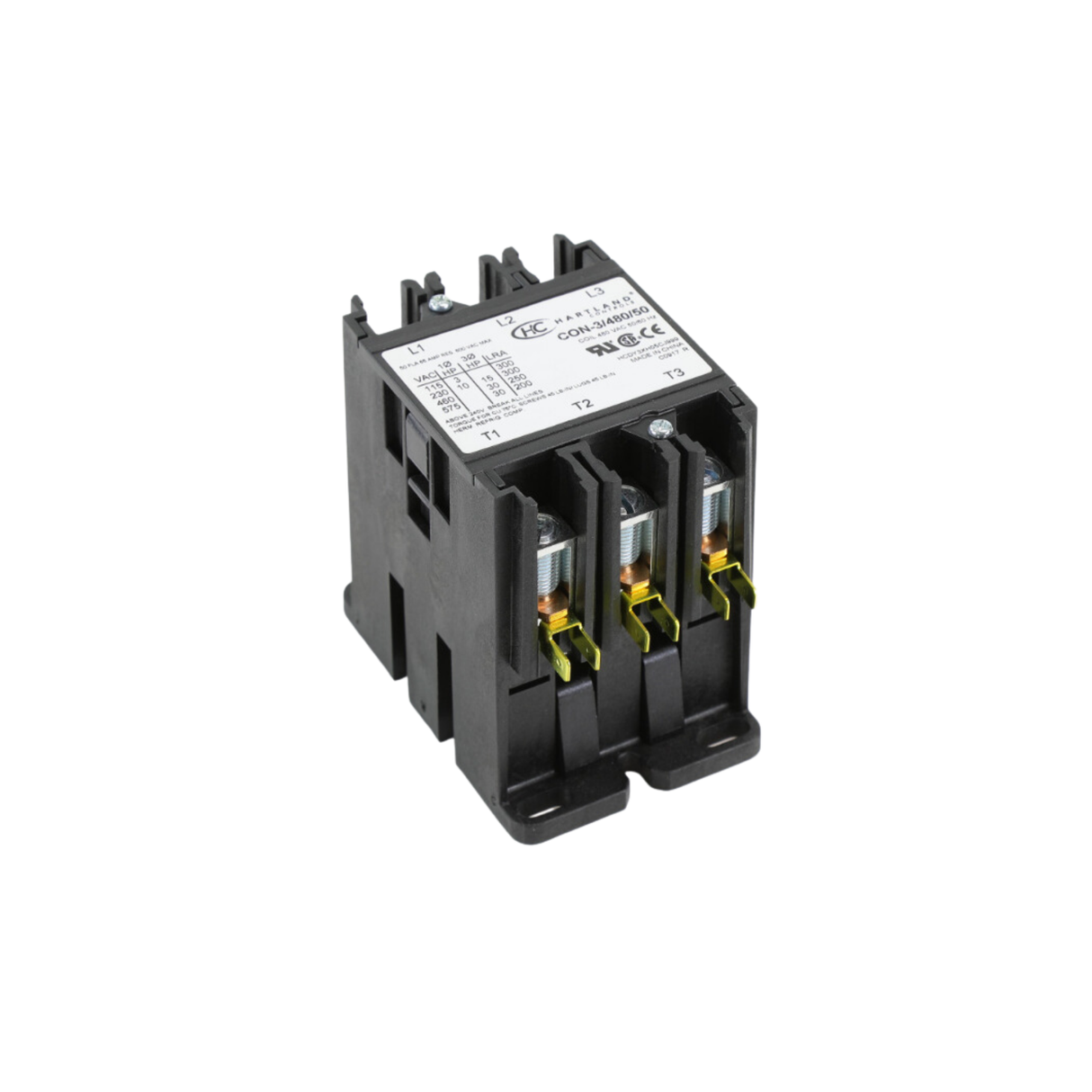 Hartland Controls CON-3/480/50 480 VAC 50/60 Hz 3-Pole Contactor