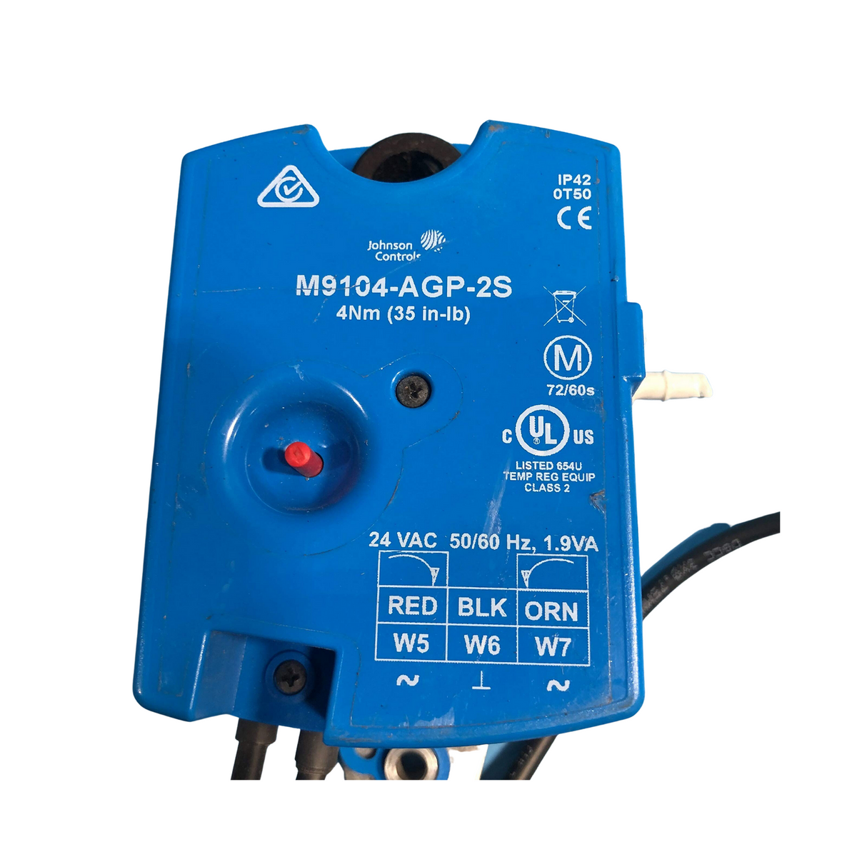 Johnson Controls M9104-AGP-2S Electric Actuator, Direct Mount, Floating, 35 in-lb Torque, 20-30VAC