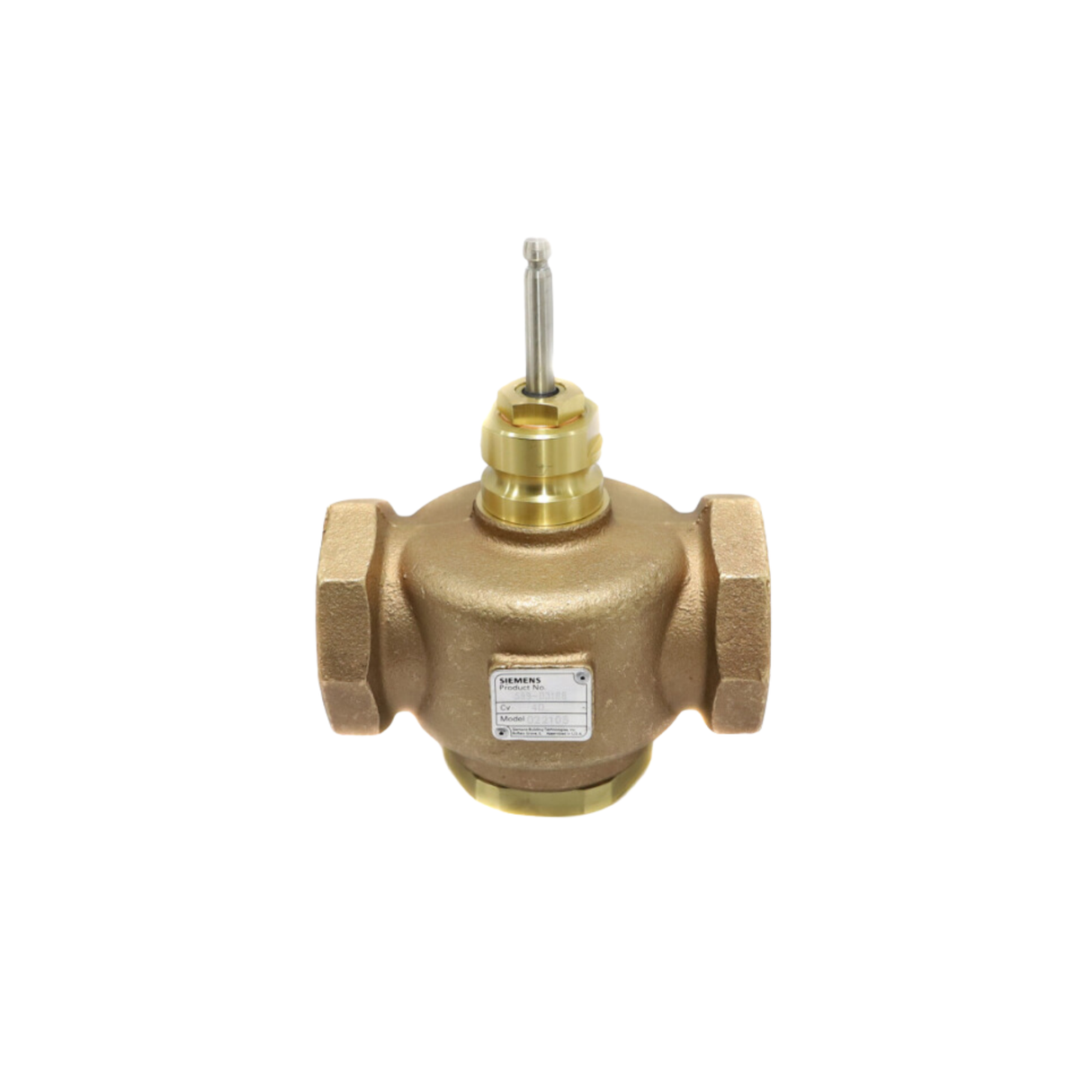 Siemens Building Technology 599-03188 NPT Connection, FxF, 50 DN, Class IV Leakage Rate, 3/4" Stroke, 40 Cv, 2-Way Globe Valve