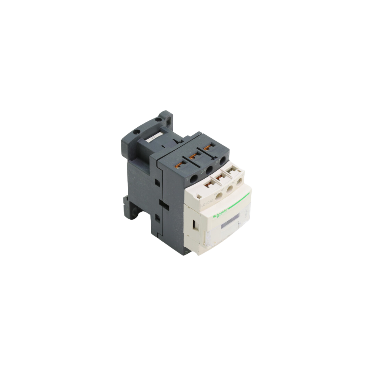 Schneider Electric (Square D) LC1D12F7 Non-Reversing Type with Screw Terminals, 110VAC Coil, 3 Pole, 12A, 1N/O 1N/C Electrical Contactor