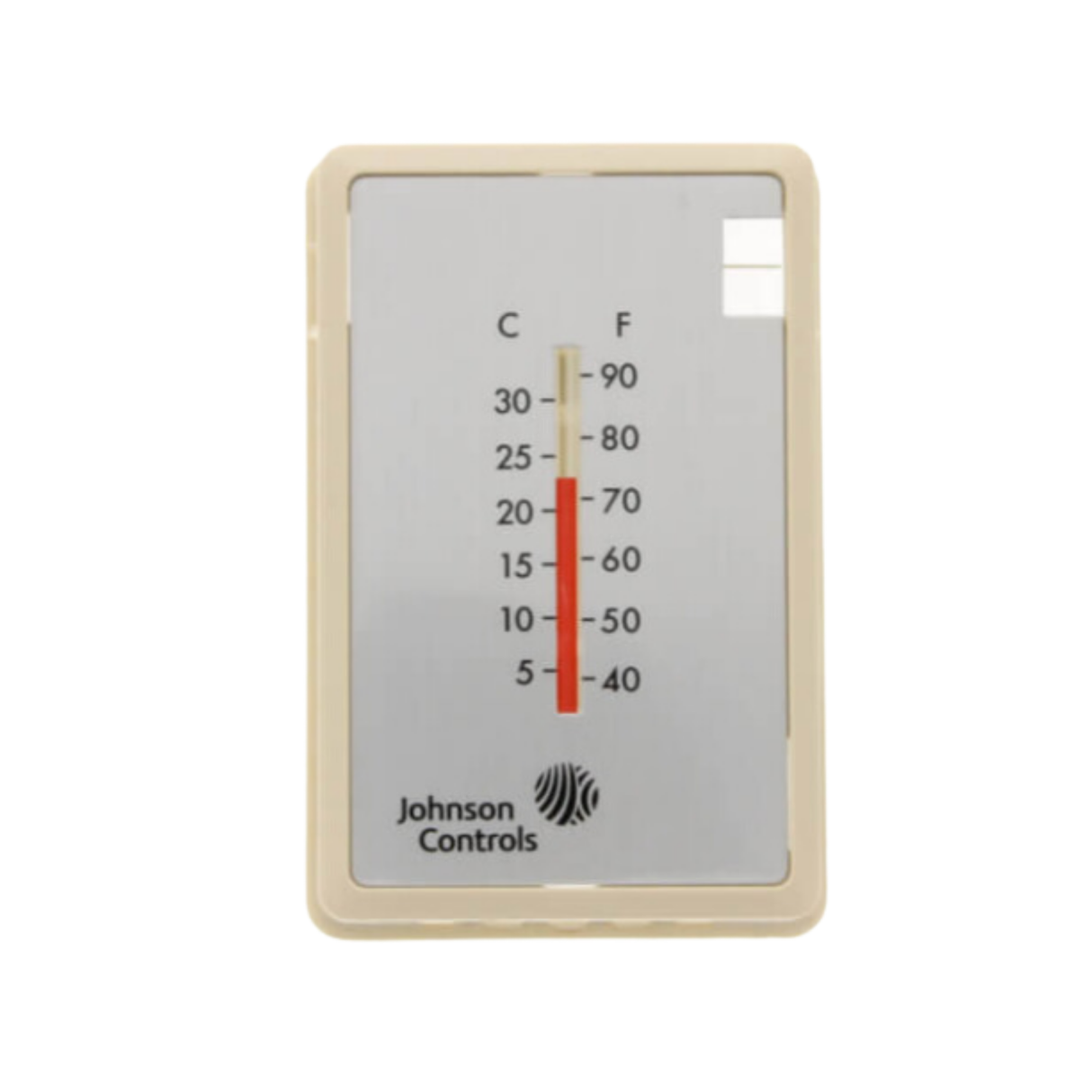 Johnson Controls T-4000-2146 Plastic Cover for Thermostats with Johnson Controls Logo, Thermometer, and 1 Set-Point Window