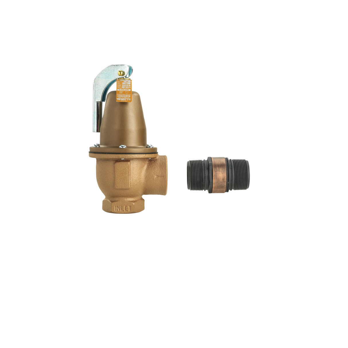 Watts F274496 3/4" Female NPTF 45 PSI Bronze Boiler Pressure Relief Valve