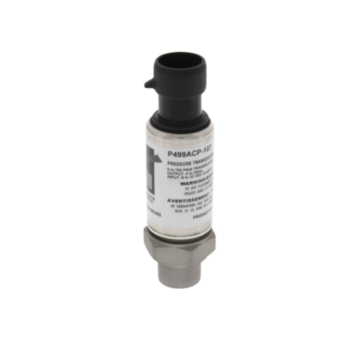 Johnson Controls P499RCP-107 0 - 750PSI Pressure Range, Pressure Transducer with Packard Electrical Connection