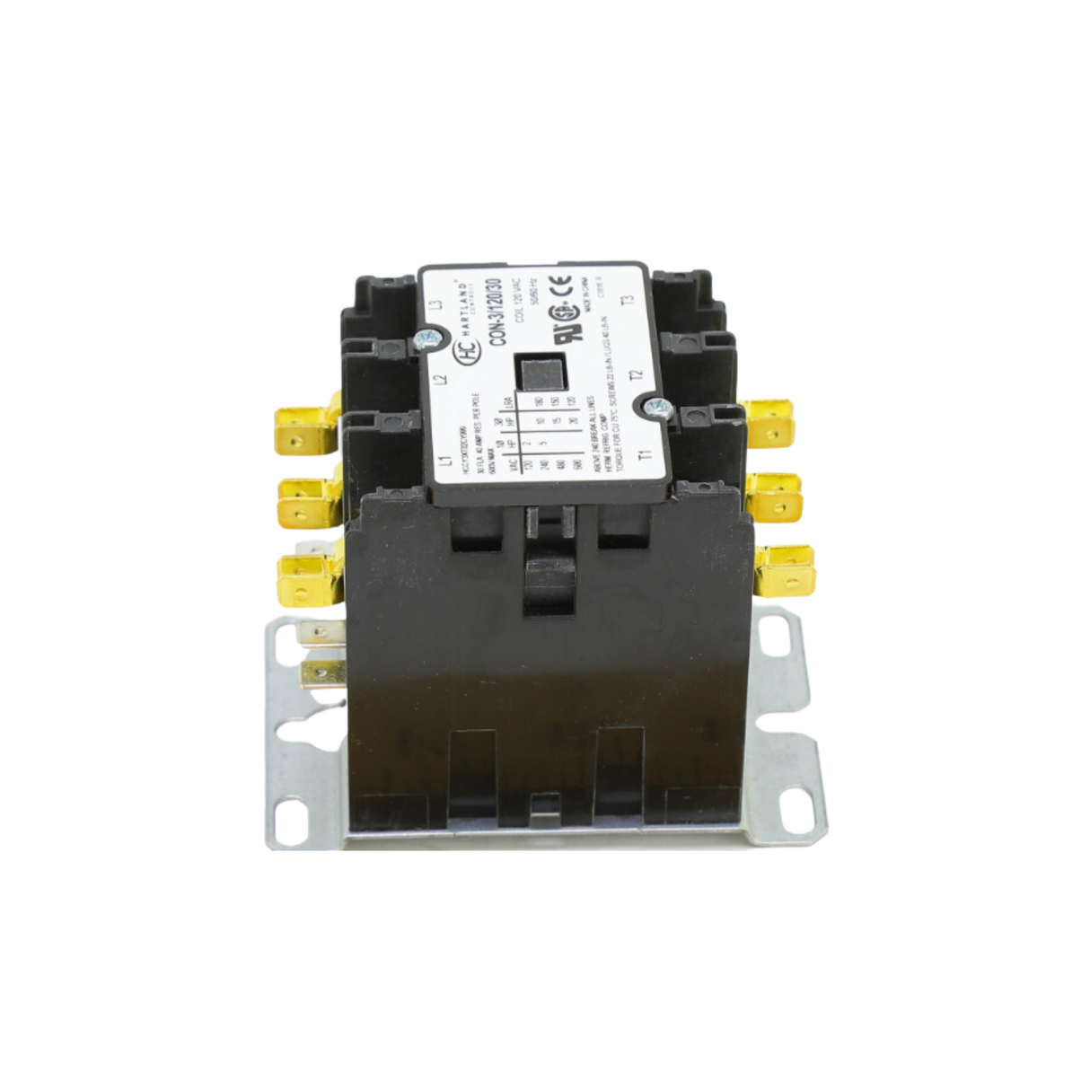 Hartland Controls CON-3/120/30 120 VAC 50/60 Hz 3-Pole Contactor
