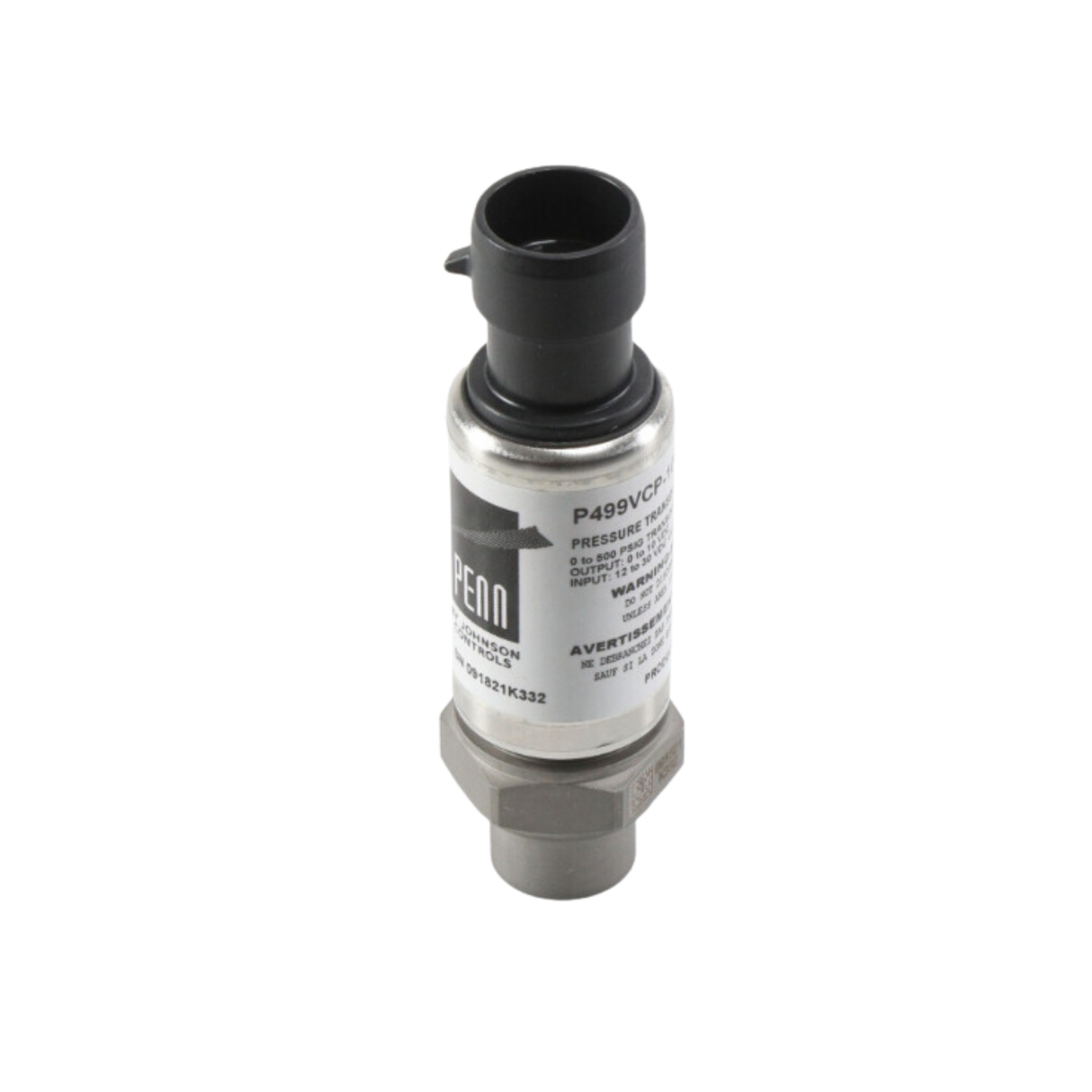 Johnson Controls P499VCP-105 Pressure Transducer with Packard Electrical Connection