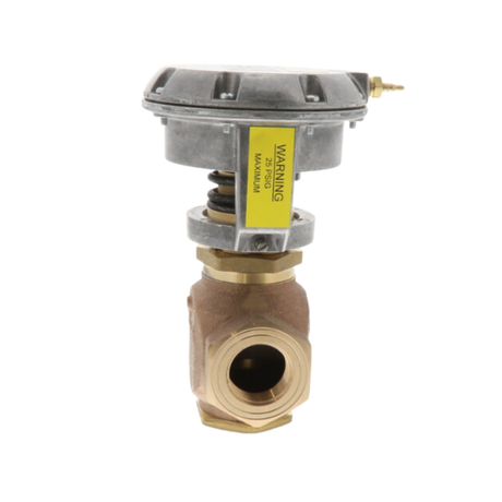 Johnson Controls VG7441NT+3008E 1" NPT Connection Size, 2 Way, Equal Percentage Flow, Valve Assembly with 9PSI - 13PSI Spring Range Spring Return Exposed Pneumatic Actuator