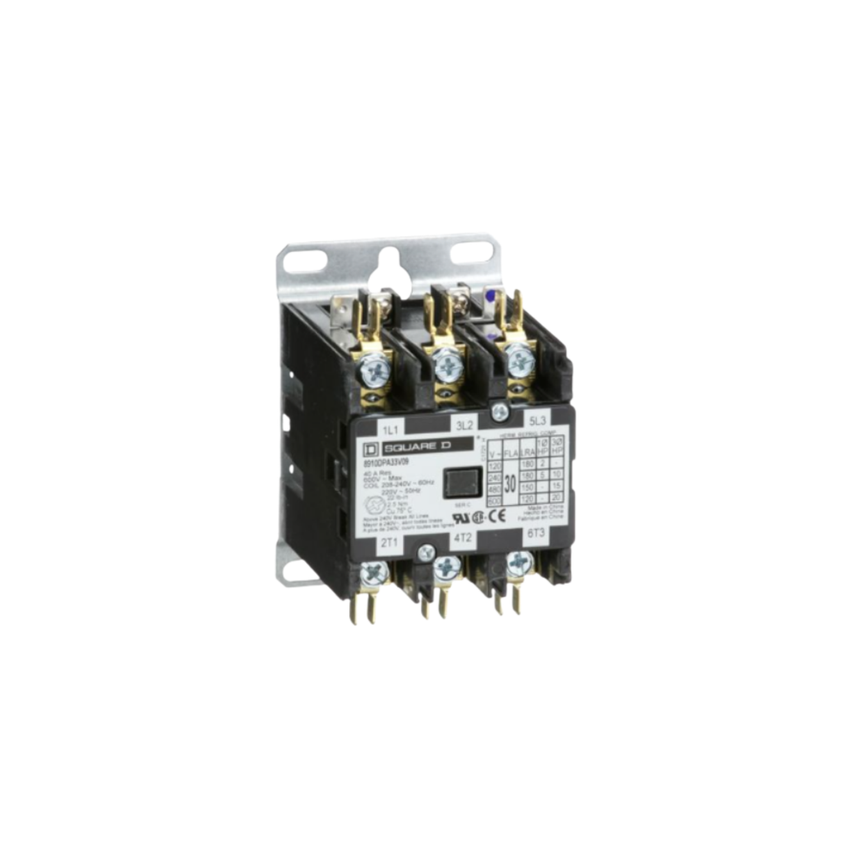 Square D 8910DPA33V09 208-240 V 30 A 3-Pole Contactor