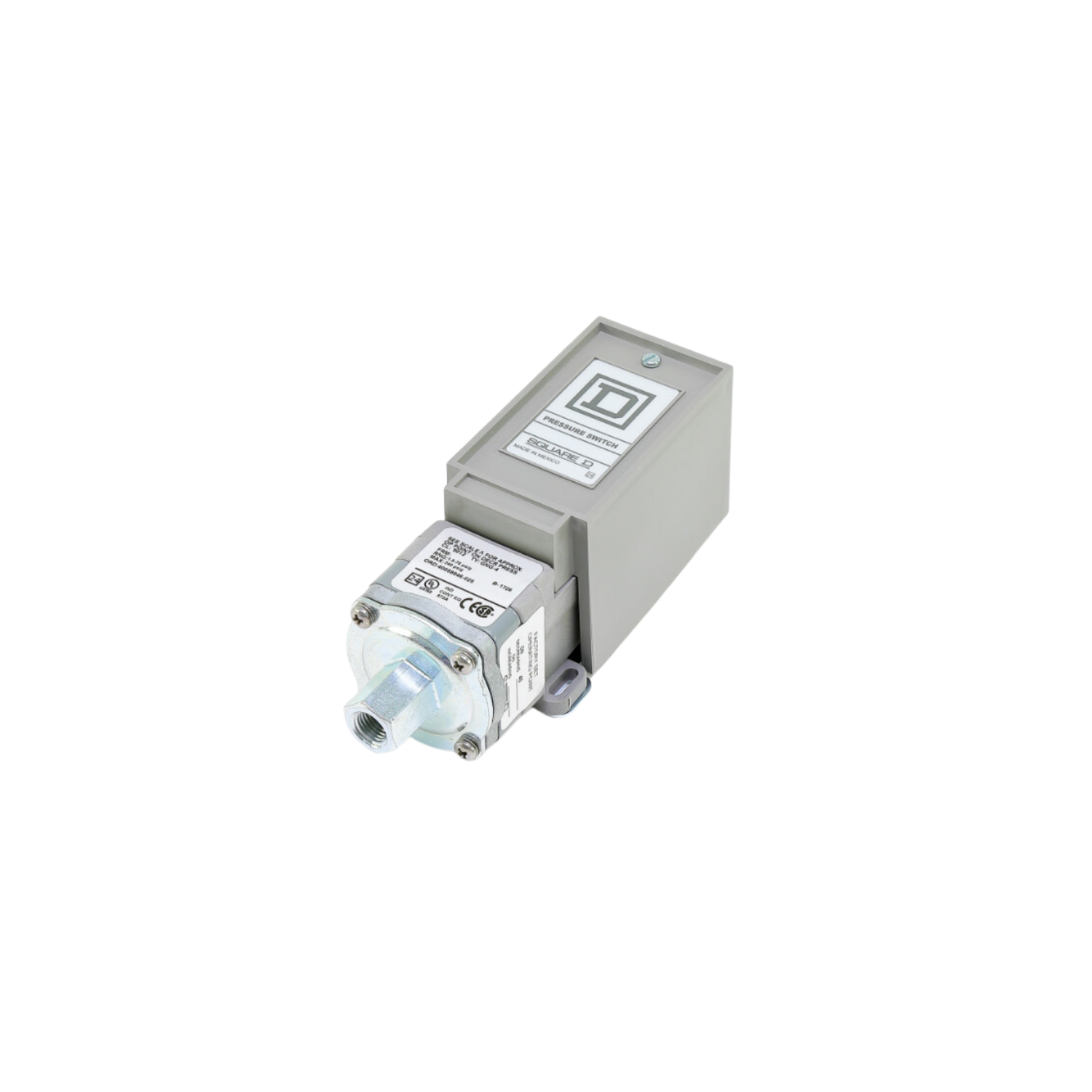 Schneider Electric (Square D) 9012GNG4 1.5-75 PSI Range, 2.5-6.5 PSI Differential, 1/4" Thread Size, Pressure Switch