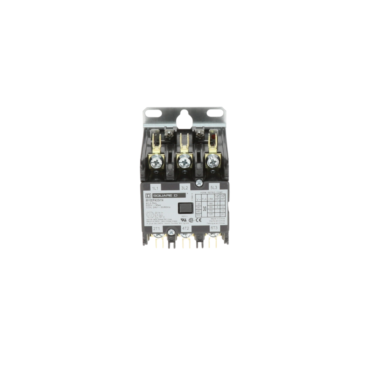 Schneider Electric (Square D) 8910DPA33V14 24V, 30A, 3 Pole, Open DP, Contactor