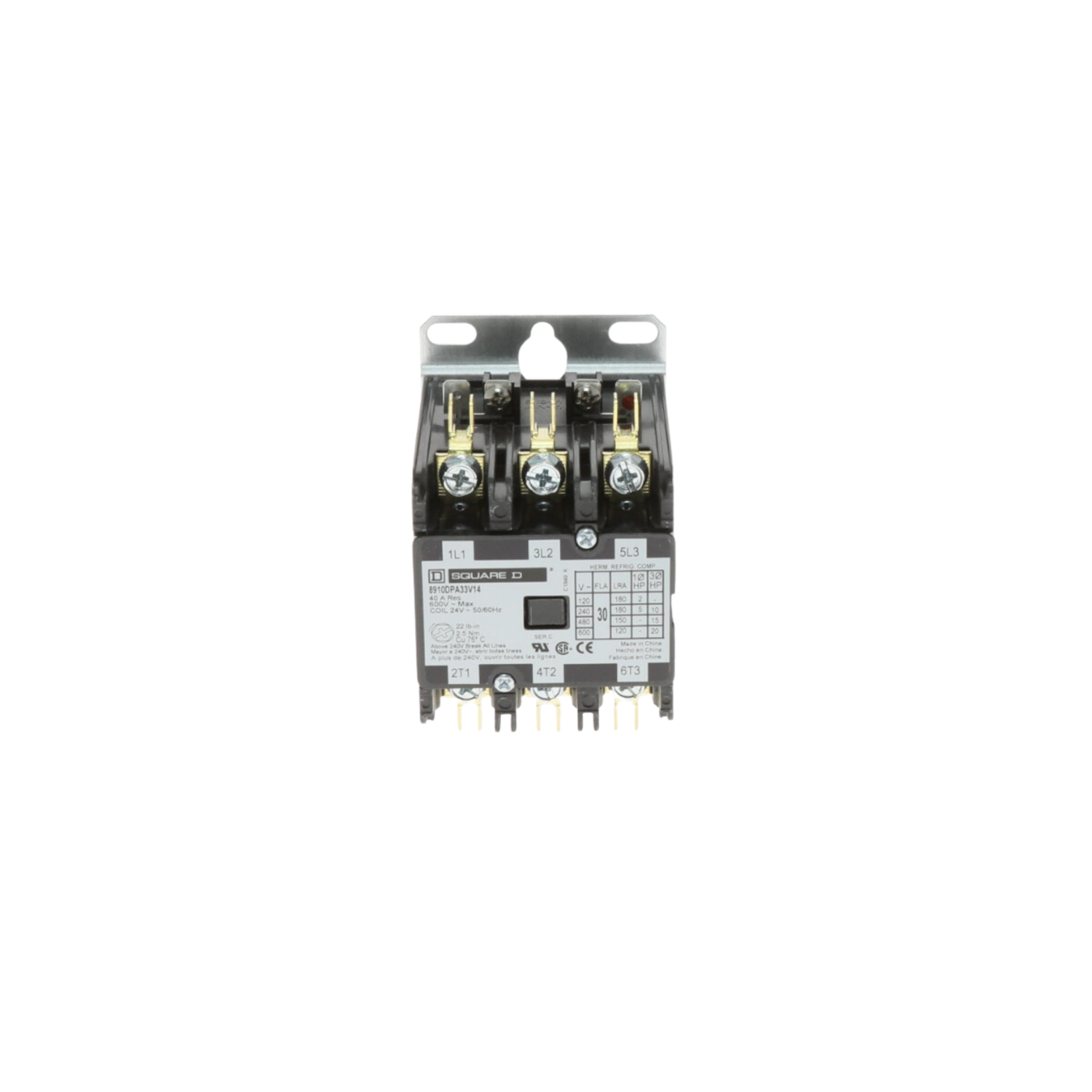 Schneider Electric (Square D) 8910DPA33V14 24V, 30A, 3 Pole, Open DP, Contactor