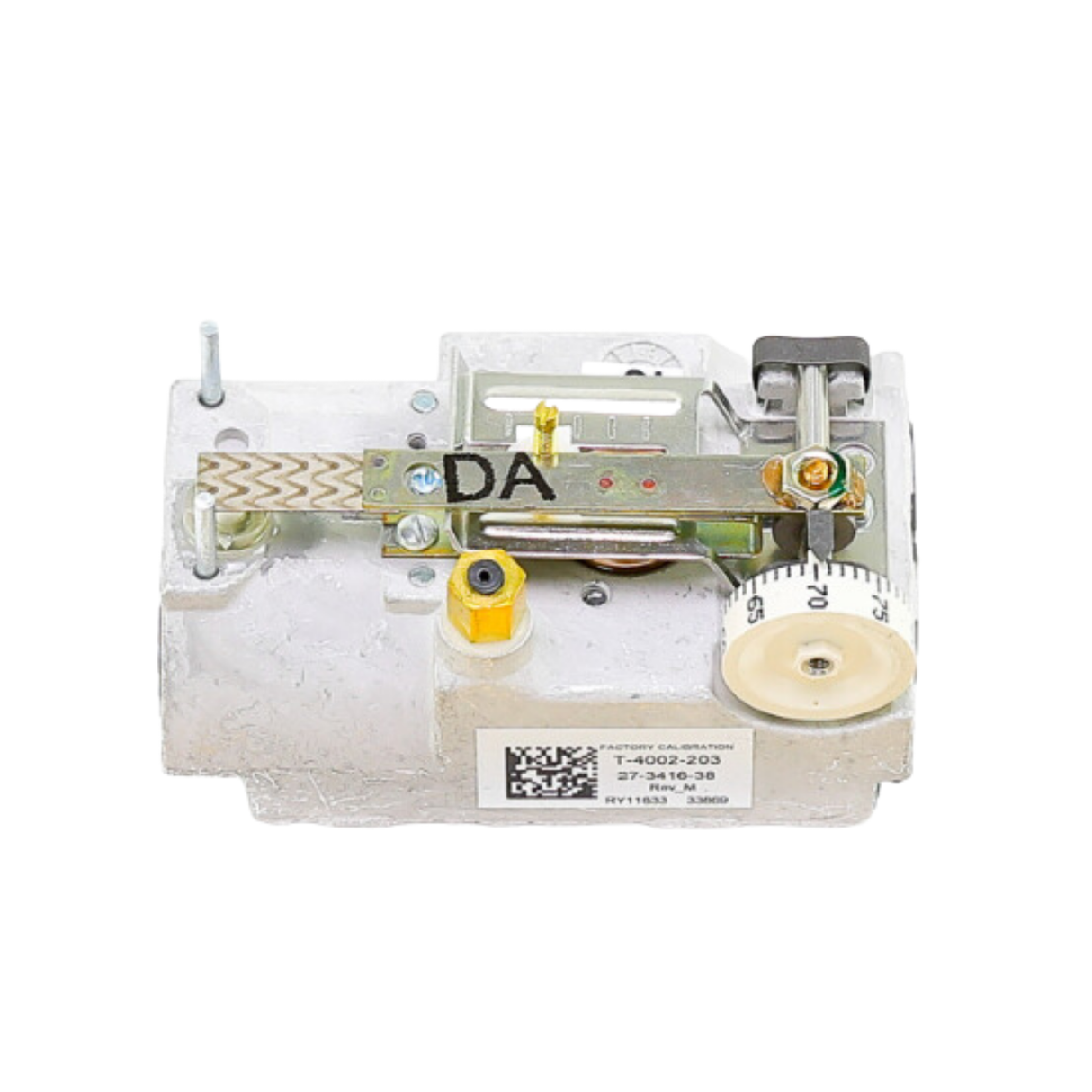 Johnson Controls T-4002-203 Direct Acting, Vertical Mounting, Pneumatic Thermostat with Supply and Output Air Connections