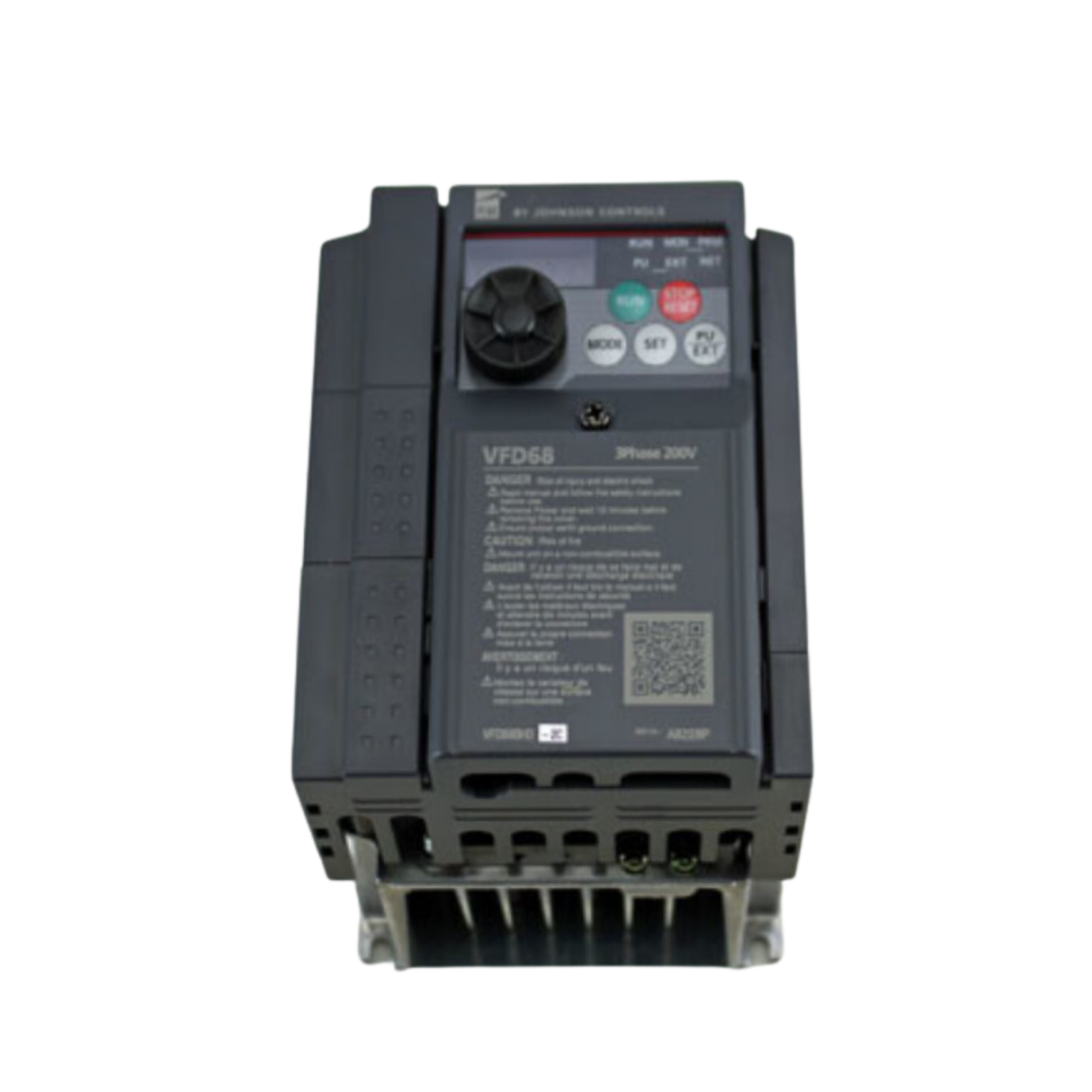 Johnson Controls VFD68BHG-2 230VAC, 3 Phase, Nema 1 Fan Cooled Enclosure, Variable Frequency Drive