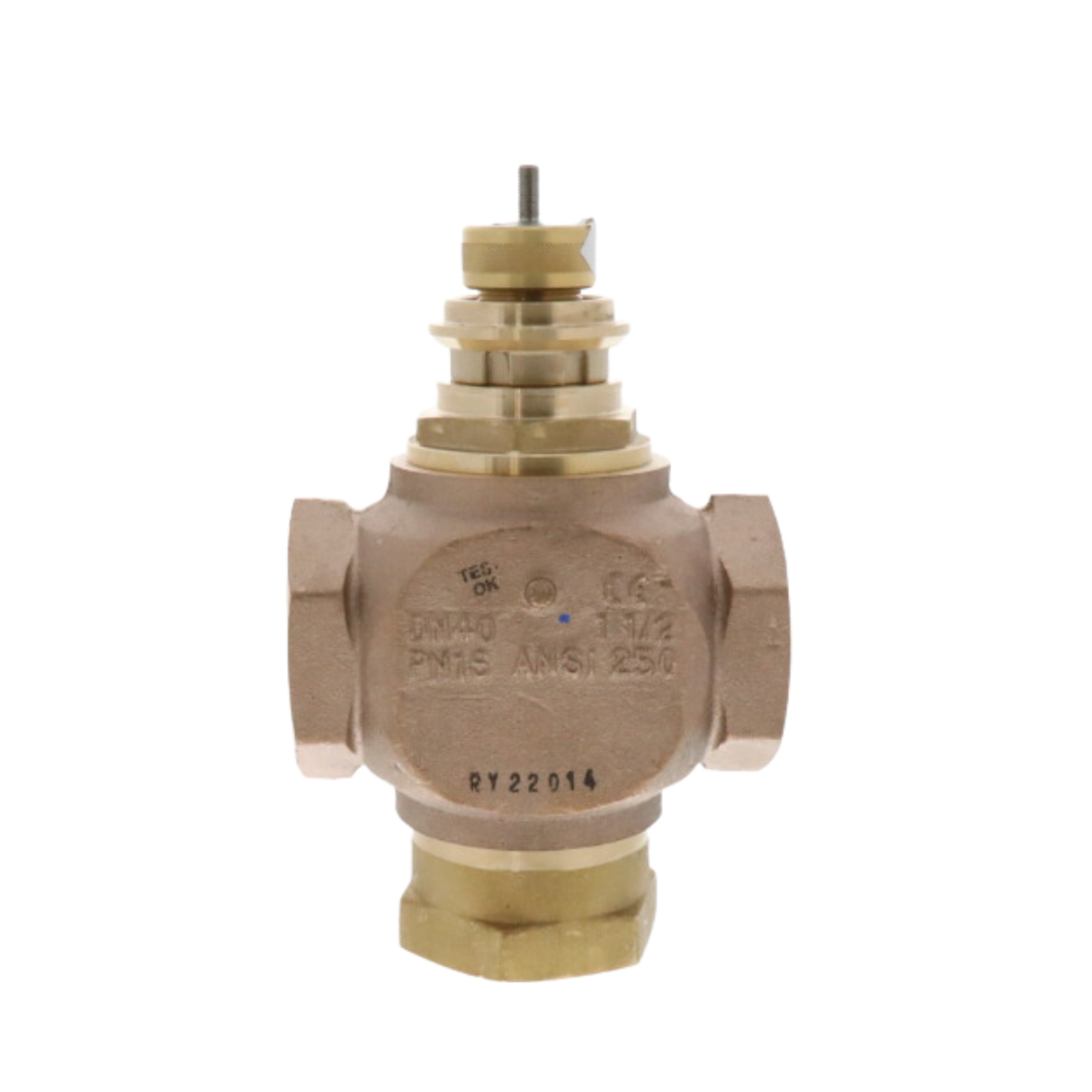 Johnson Controls VG7842RT 1 1/2" NPT Connection Size, 3 Way Mixing, Linear Flow, Globe, Valve