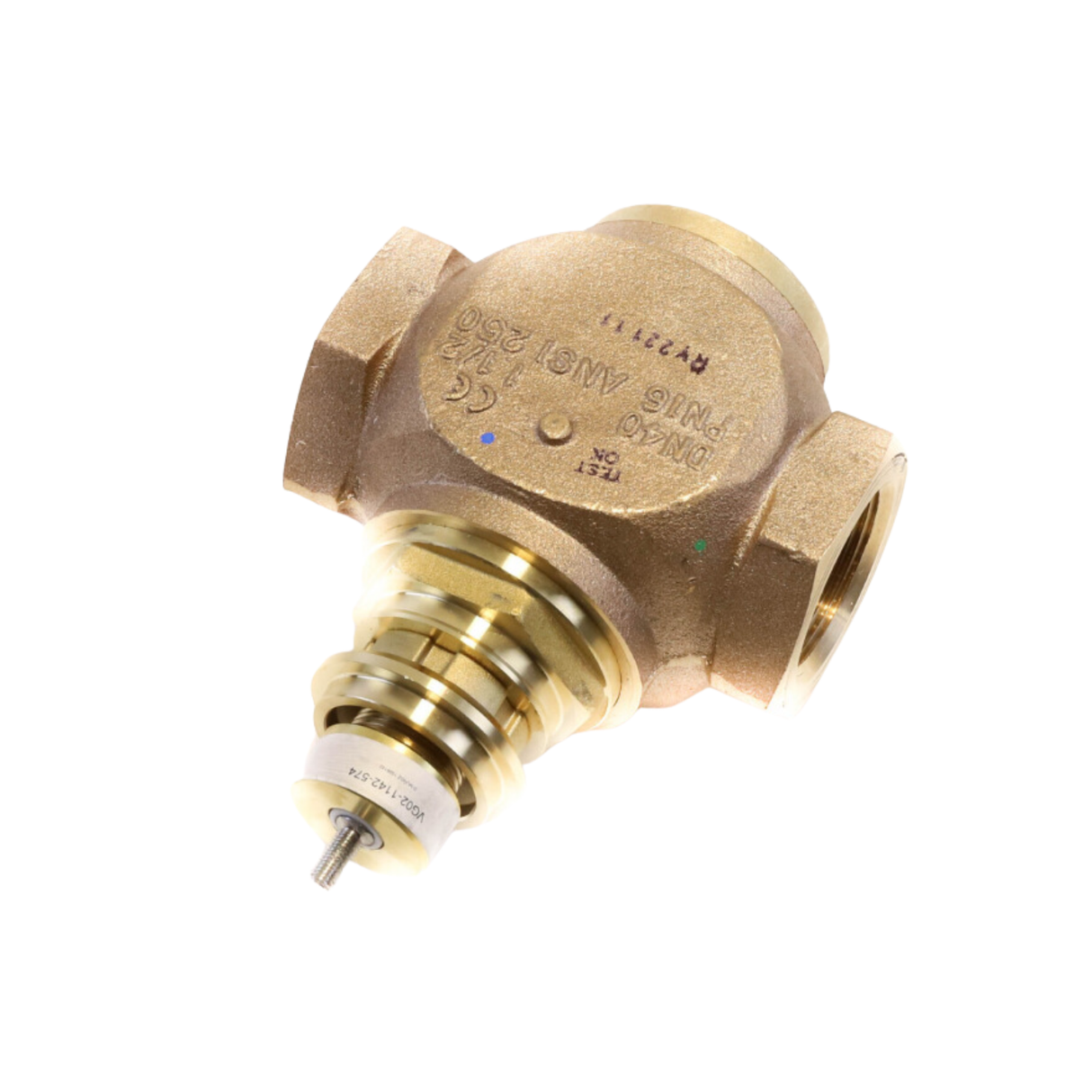 Johnson Controls VG7441RT 1 1/2" NPT Connection Size, 2 Way, Equal Percentage Flow, Push Down To Close Action, Globe, Valve