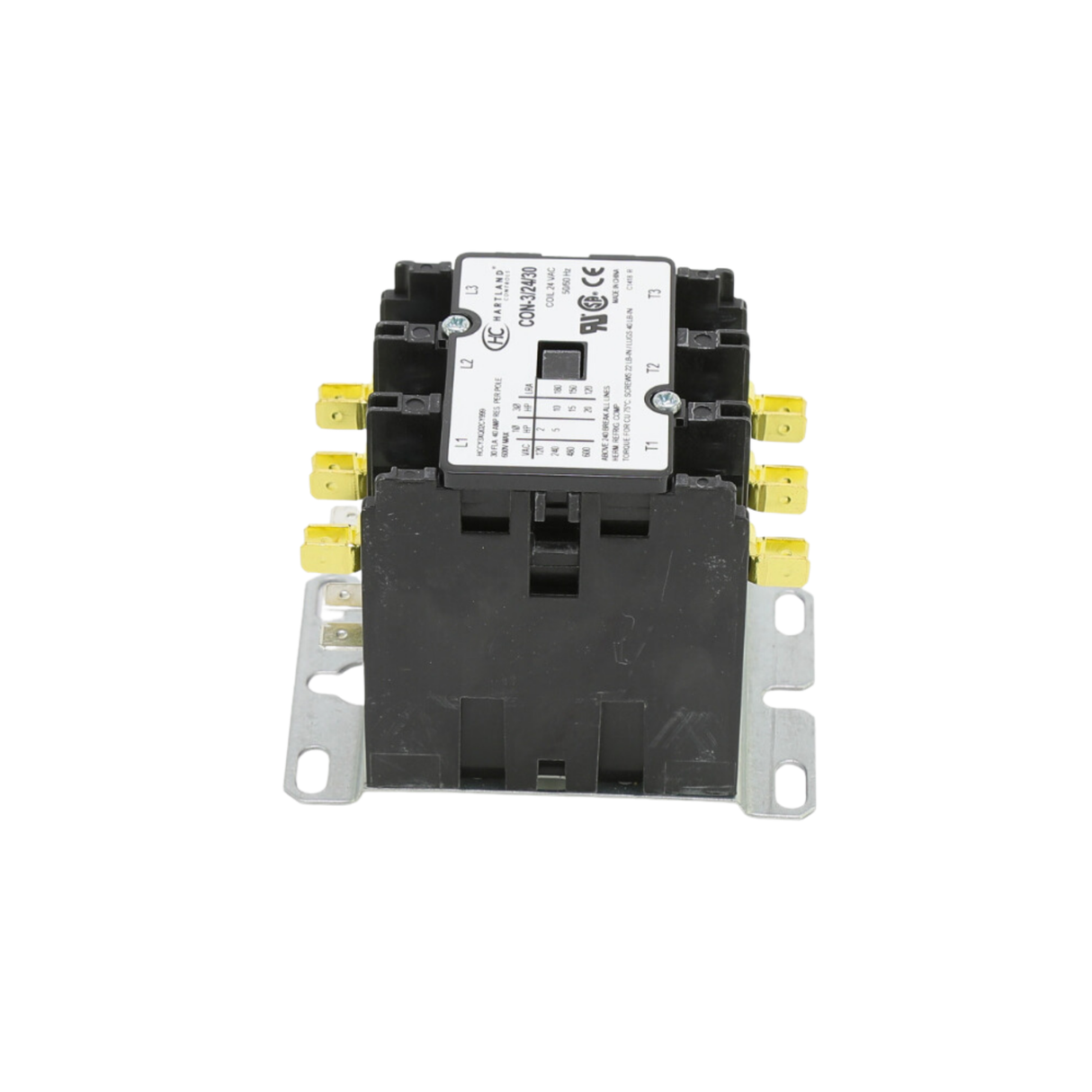 Hartland Controls CON-3/24/30 24 VAC 50/60 Hz 3-Pole Contactor