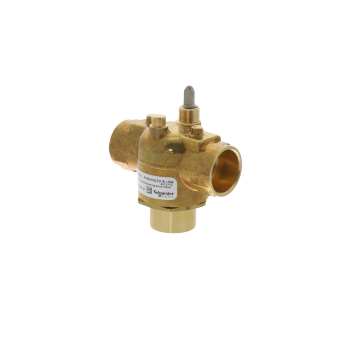 Schneider Electric (Erie) VM3312 3/4" Sweat, 3-Way, 2 Cv, Modulating Valve Body, Zone, Valve