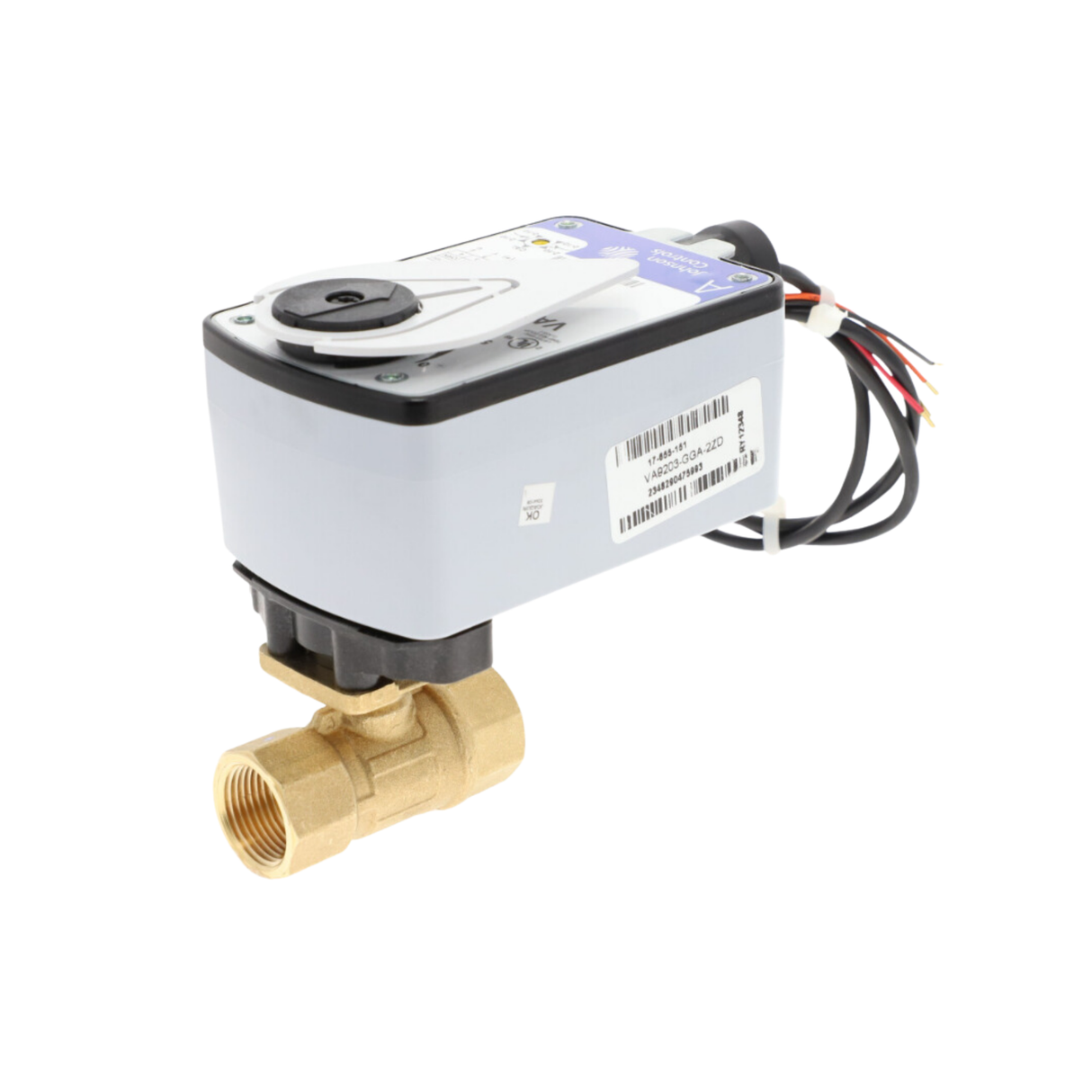 Johnson Controls VG1241BG+923GGA 24VAC, 24VDC, 3/4" NPT Connection Size, 2 Way, Equal Percentage Flow, Actuated, Valve Assembly