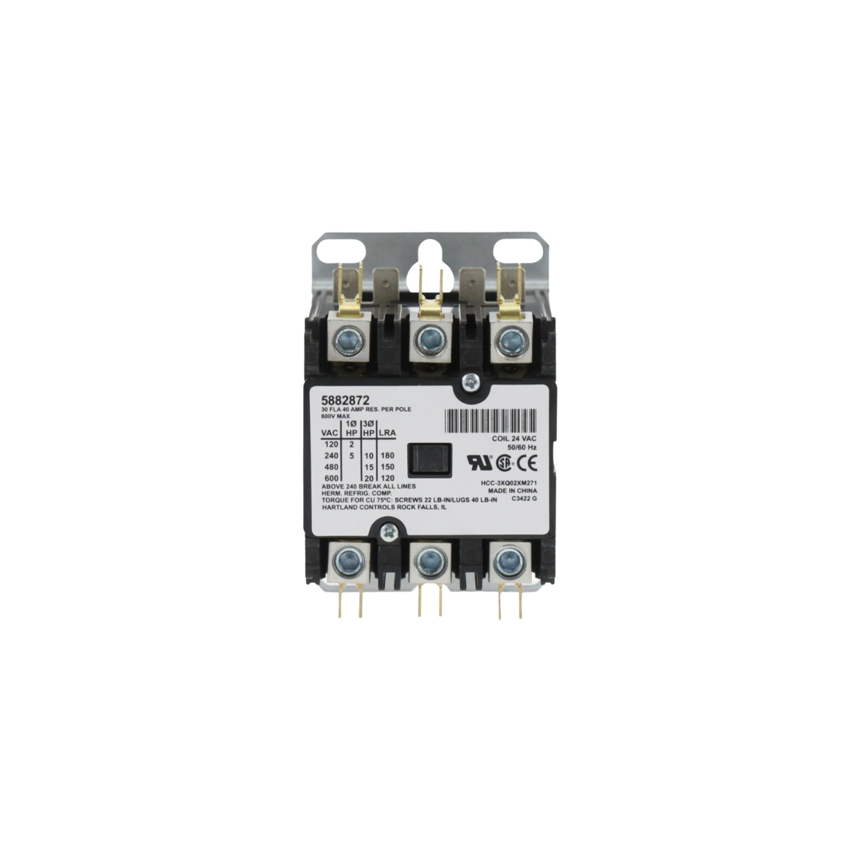 York S1-5882872 24 V 30 A 3-Pole Contactor
