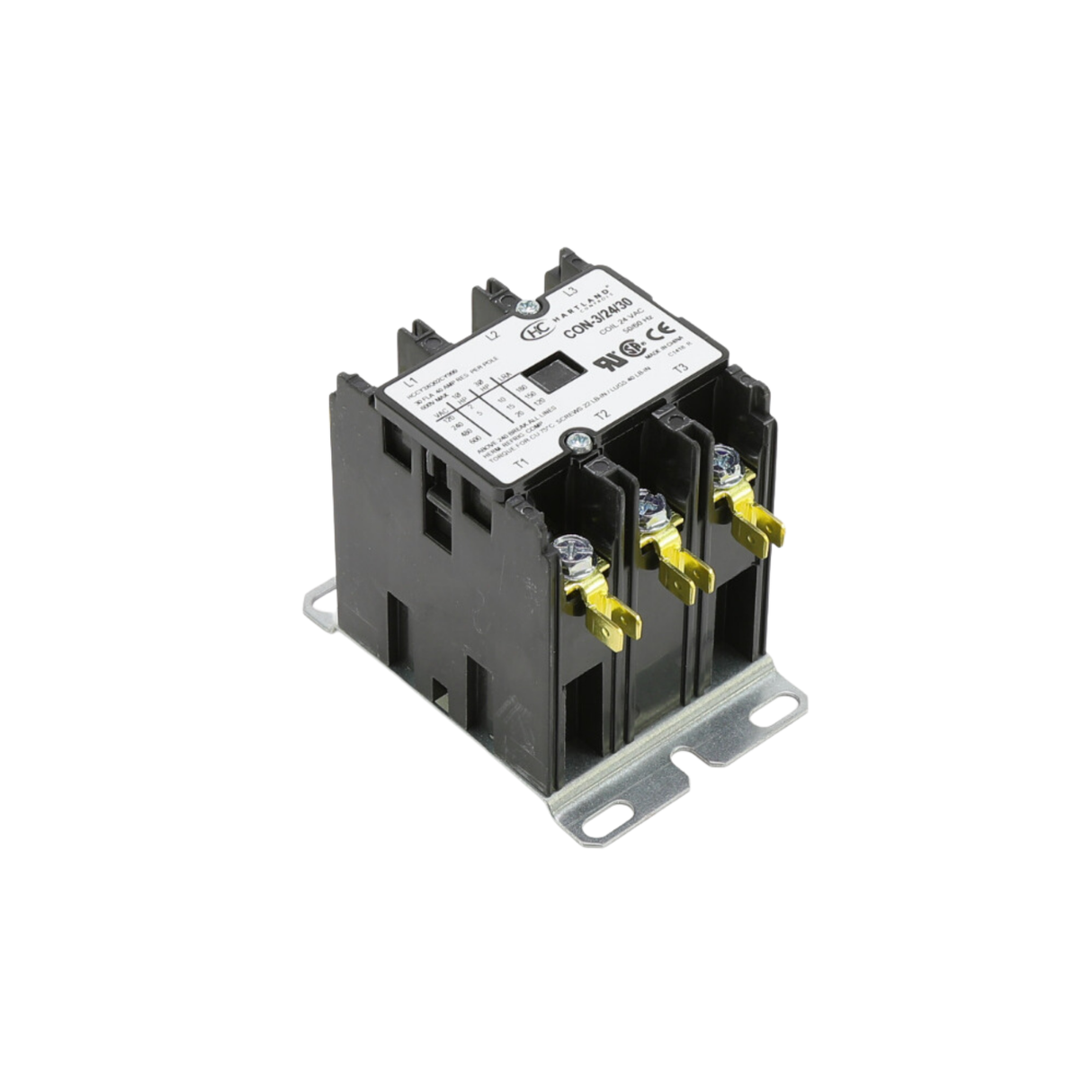 Hartland Controls CON-3/24/30 24 VAC 50/60 Hz 3-Pole Contactor