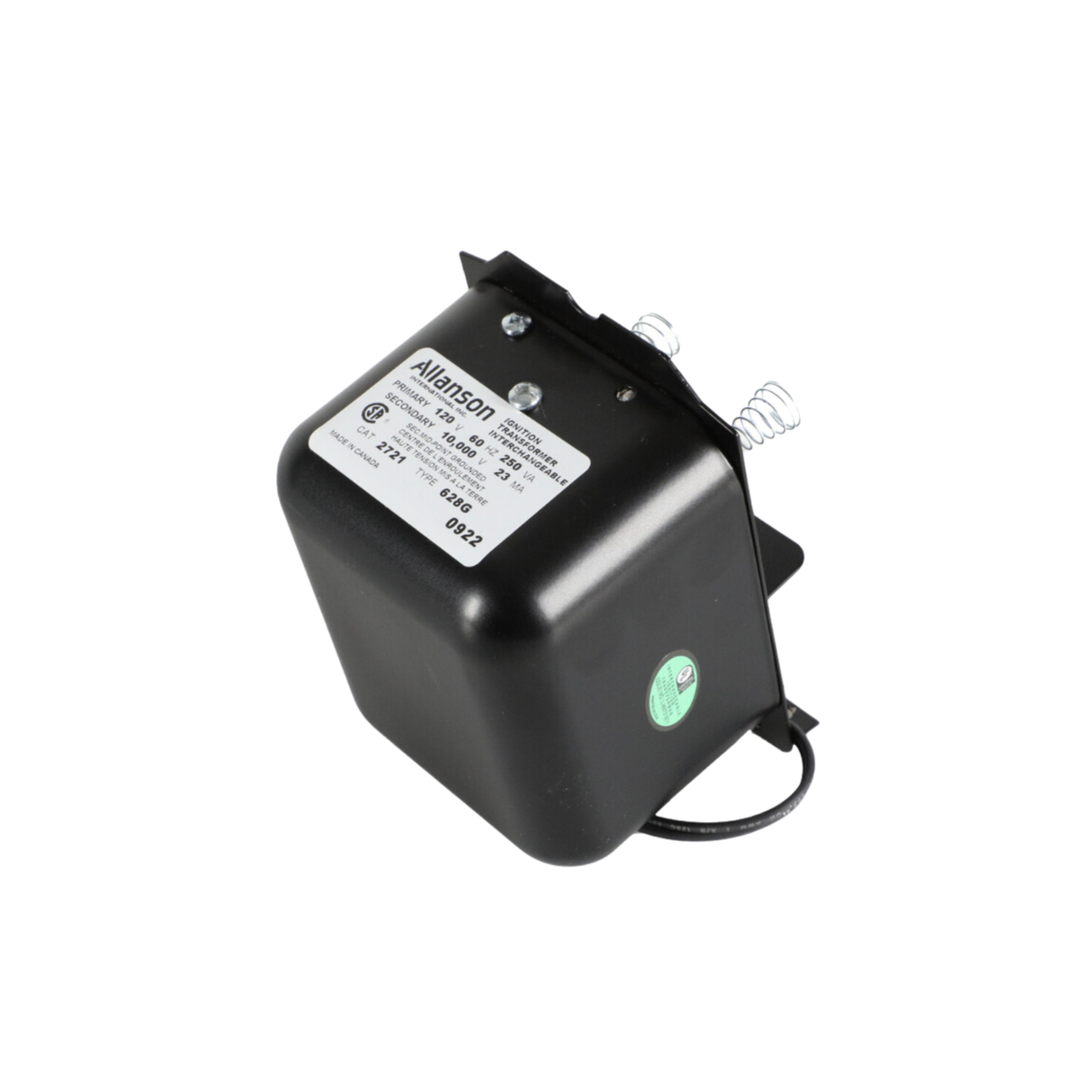 Allanson Transformers 2721-628G Primary Voltage 120 VAC, Secondary Voltage 10000 VAC @ 250 VA Ignition Transformer