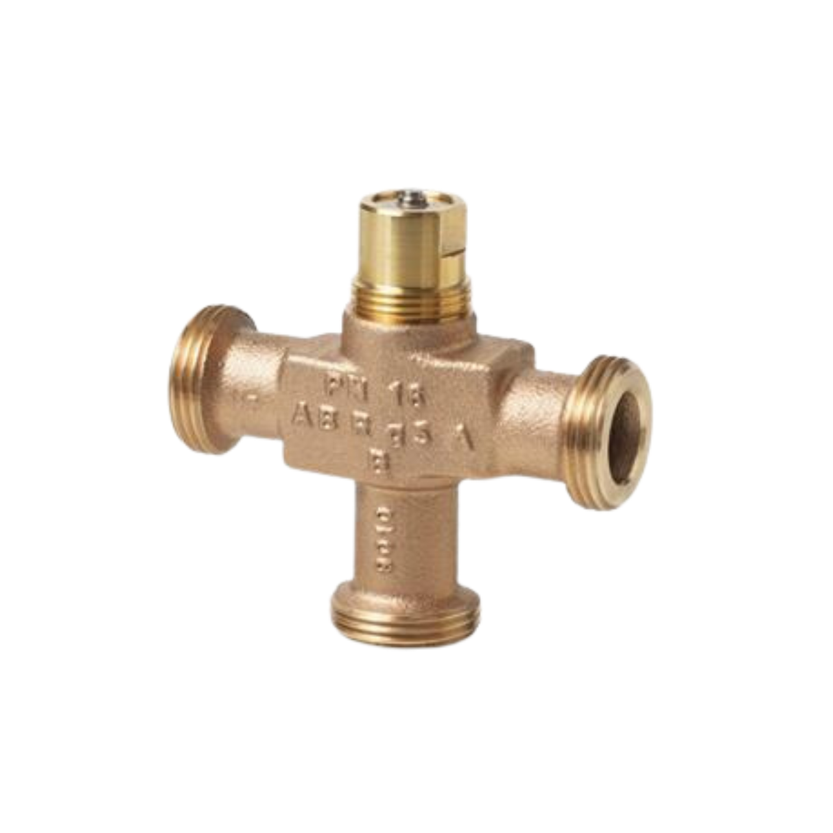 Siemens Building Technology VXG44.20-6.3 3/4" Union Male 7.3 Cv 3-Way Brass Control Valve