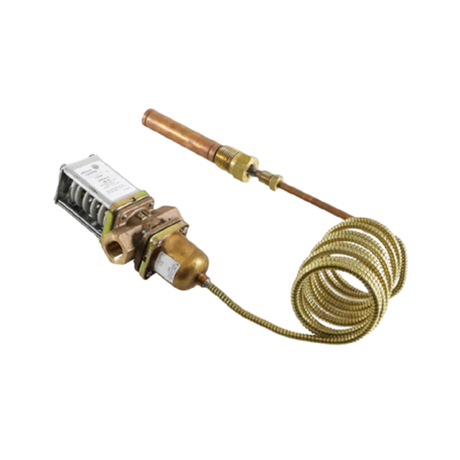 Johnson Controls V47AA-3 3/8" NPT Opening Point Diameter, Cast Brass, Direct Acting Temperature Actuated, Water Regulating Valve
