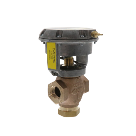 Johnson Controls VG7842LT+3008D 3/4" NPT Connection Size, 3 Way Mixing, Linear Flow, Valve with 4PSI - 8PSI Spring Range Spring Return Exposed Pneumatic Actuator