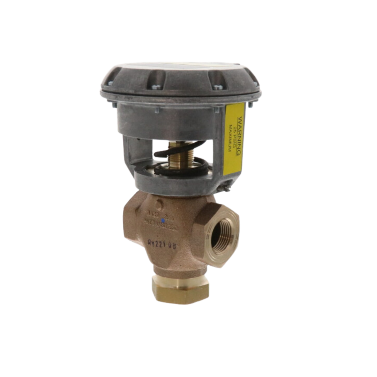 Johnson Controls VG7842LT+3008D 3/4" NPT Connection Size, 3 Way Mixing, Linear Flow, Valve with 4PSI - 8PSI Spring Range Spring Return Exposed Pneumatic Actuator