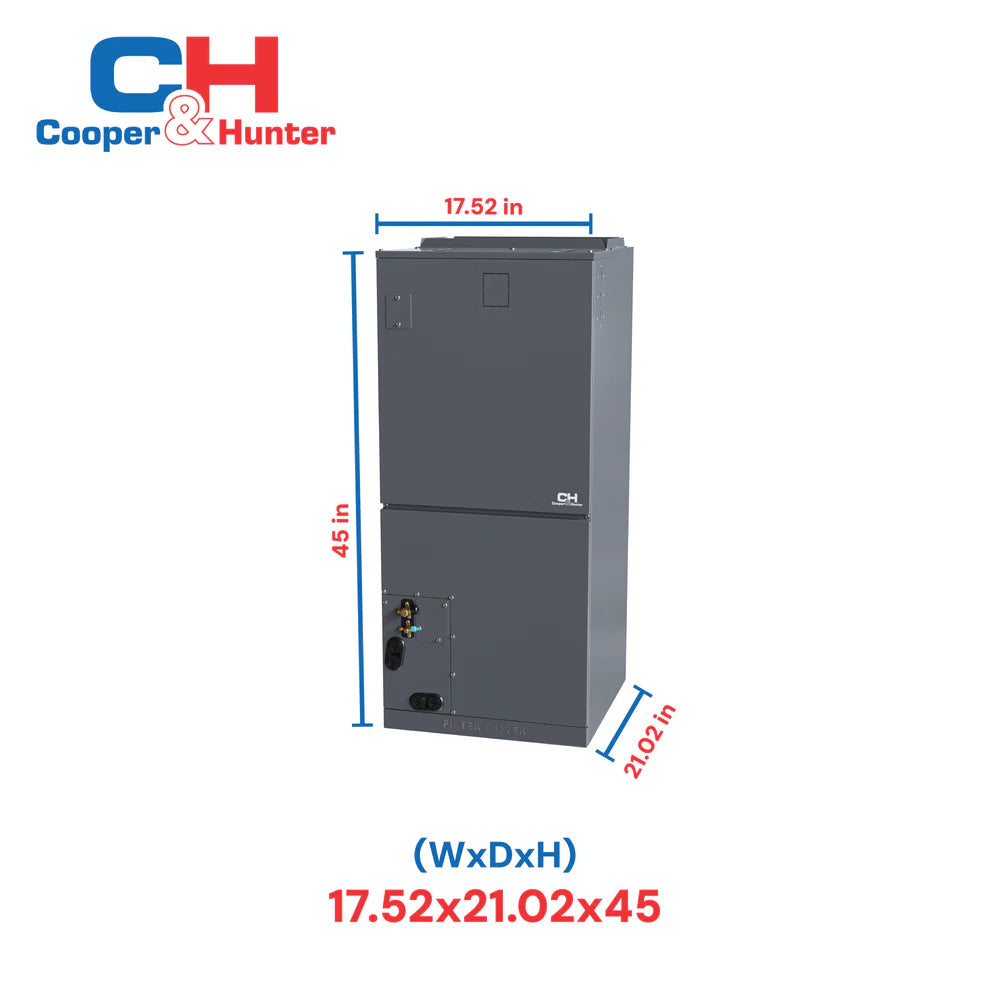 Cooper & Hunter 48,000 BTU 4 TON, R454B, 17.7 SEER Heat Pump Split System with Multi Position Air Handler Unit