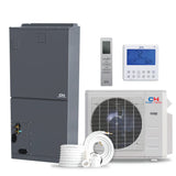 Cooper&Hunter R454B, 18,000 BTU 1.5 TON 18.5 SEER Ducted AHU and Heat Pump Inverter System with Multi Position Air Handler Unit