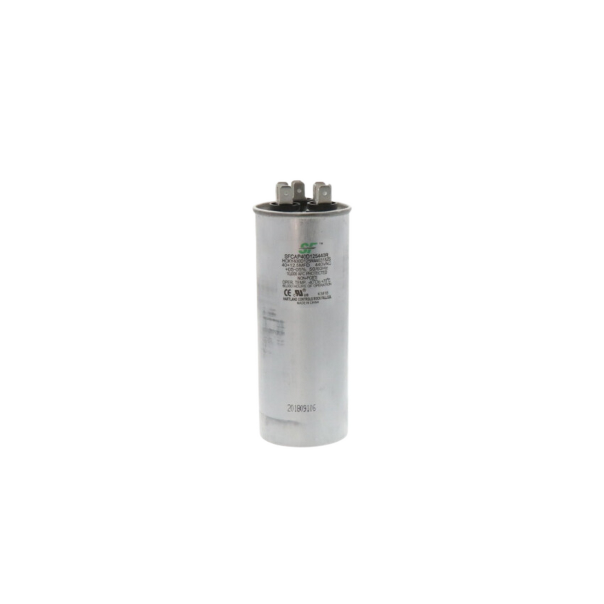 Trane SFCAP40D125440R 40/12.5 MFD, 440V, Round Capacitor