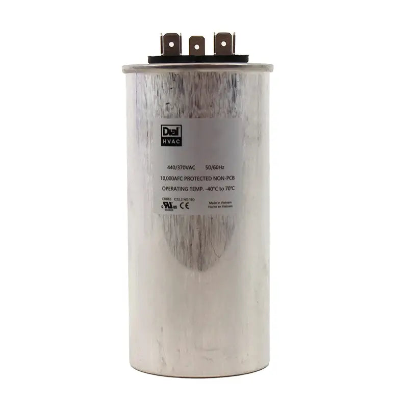 Dial 28338 50 / 7.5µF 440/370V Dual Run Capacitor, Round
