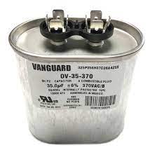 Vanguard OV-35-370 Electric Motor Oval Run Capacitor, 35 uF, 370VAC, 50-60Hz