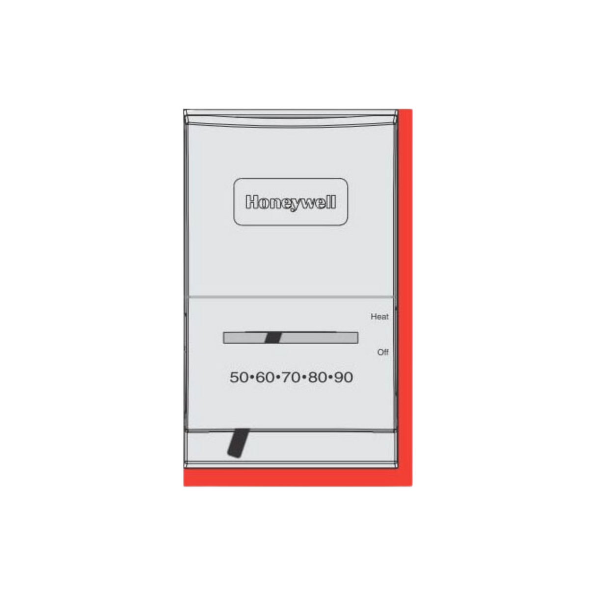 Honeywell T822L1000 24V Vertical Mount Mercury Free Single Stage Cool