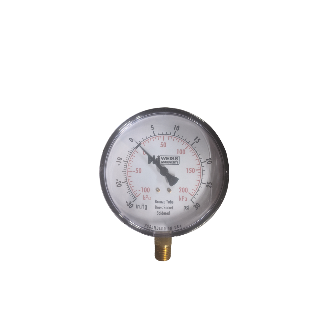 Weiss Instruments TL35-030-4L Pressure Gauge – Snook & Aderton HVAC Supply