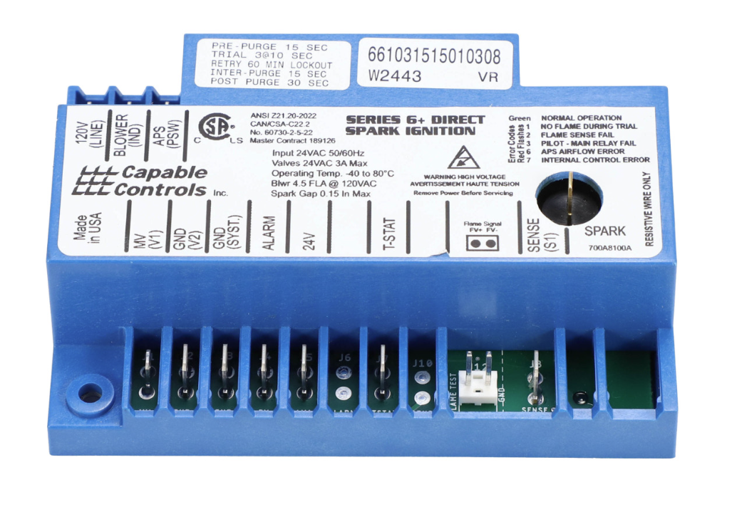 Carrier HM66SERIES308 DIRECT SPARK IGNITION CONTROL