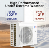 Cooper & Hunter, Olivia Series Midnight Edition, 24,000 BTU, 2 Ton, 230V, 23.5 SEER2, Ductless Mini Split AC/Heater with Installation kit